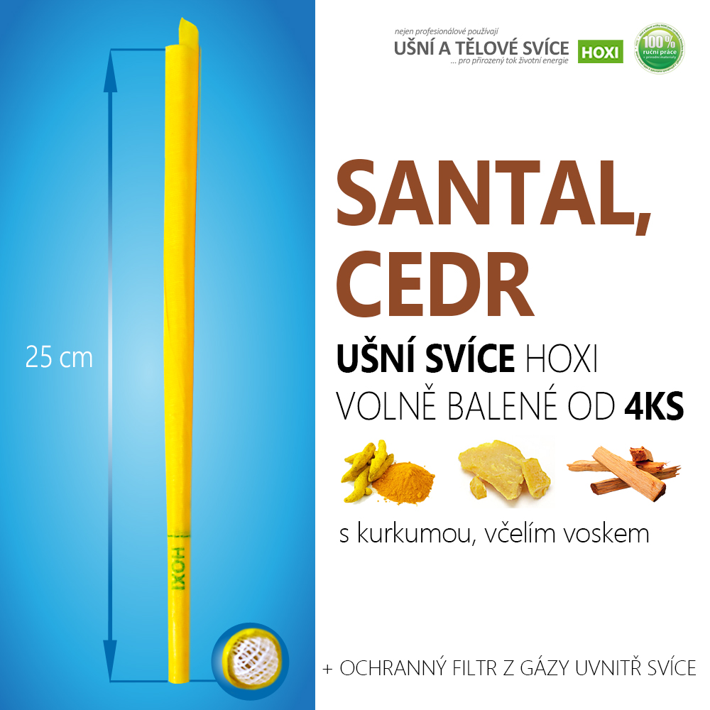 HOXI usni svice SANTAL-CEDR-volně balené 01